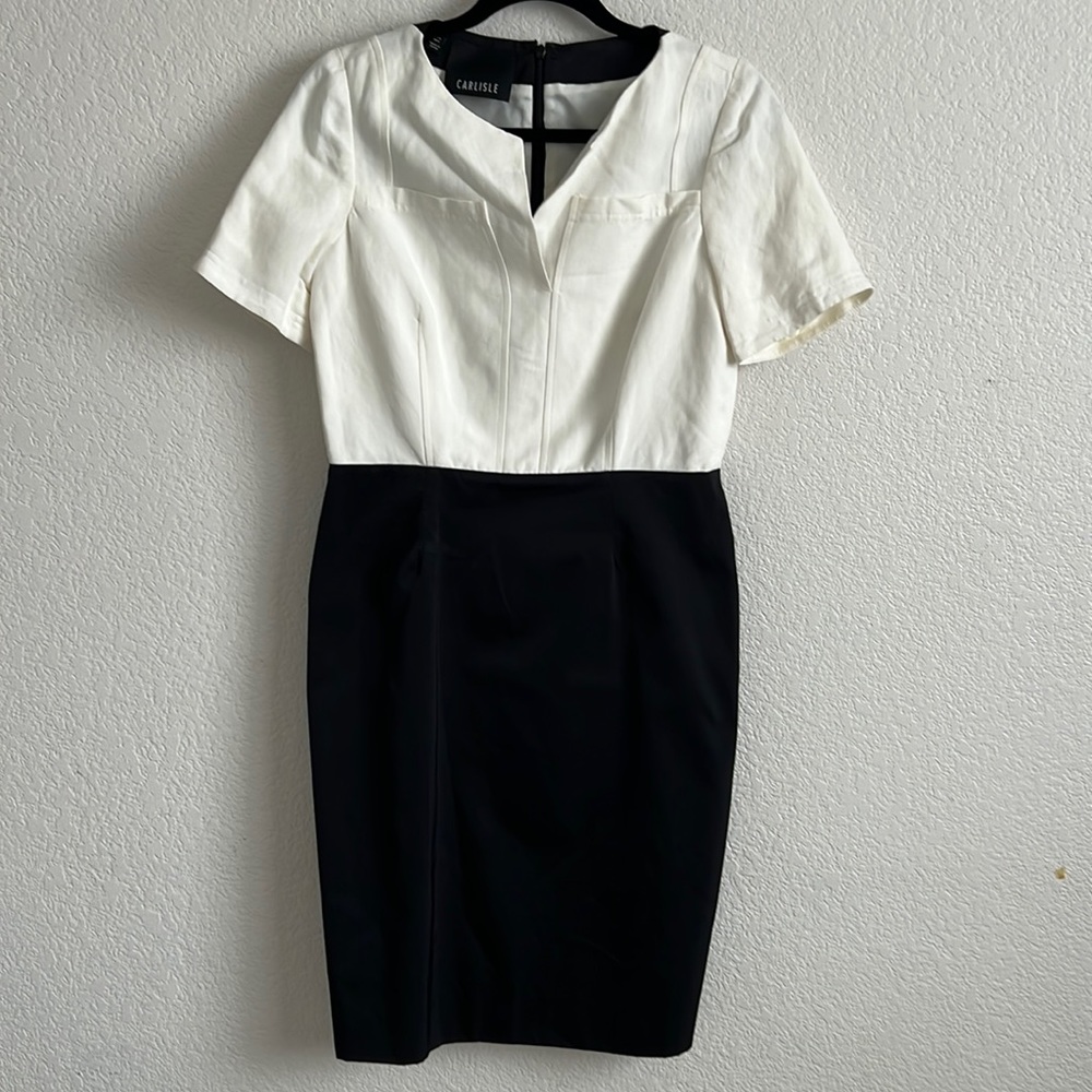 Carlisle Vintage Women’s Black and White Sheath Dress 🌺🌷🌸